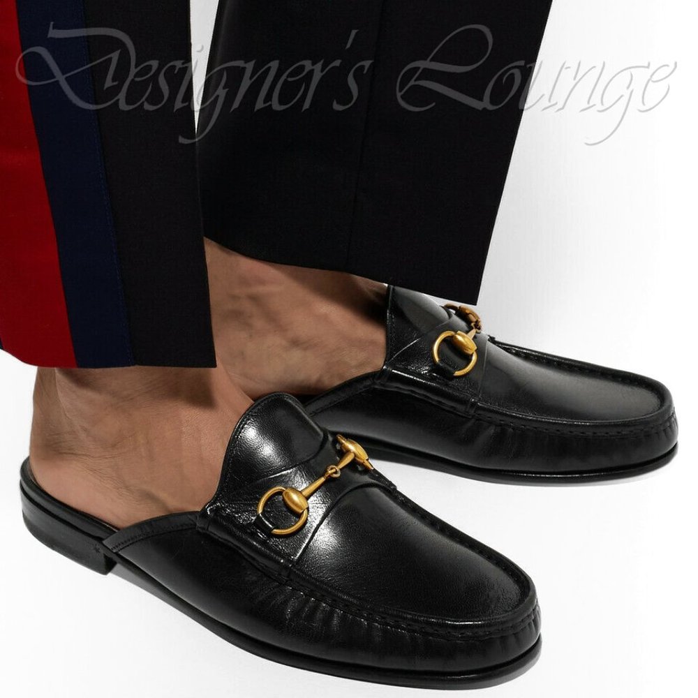 ⚡️SOLD! NEW GUCCI Quentin Horsebit Black Leather Loafers 11.5 G / US 12 Mules - Picture 5 of 9